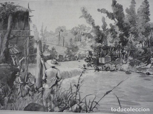 Kunst: FFILIPINAS OPERACIONES MILITARES MINDANAO GRABADO XILOGRAFICO XILOGRAFIA 1895