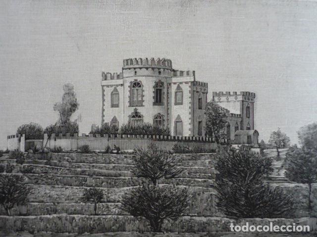 Kunst: VILLAJOYOSA ALICANTE SANATORIO DEL DR. ESQUERDO GRABADO XILOGRAFICO XILOGRAFIA 1895