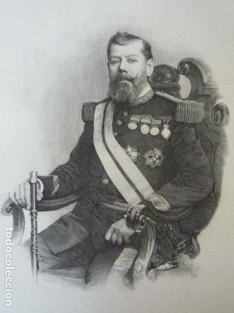 Arte: JOSE LACHAMBRE GOBERNADOR MILITAR SANTIAGO DE CUBA GRABADO XILOGRAFICO XILOGRAFIA 1895