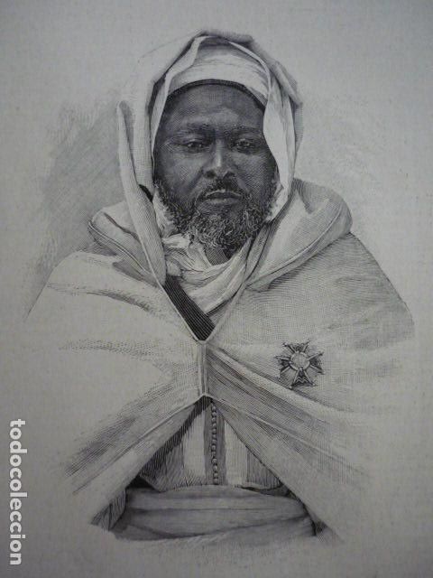Art: ABD EL KRIM BEN SLIMAN GRABADO XILOGRAFICO XILOGRAFIA 1895