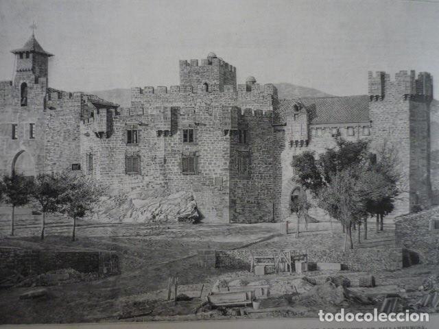 Art: NAVARRA CASTILLO DE JAVIER GRABADO XILOGRAFICO XILOGRAFIA 1895
