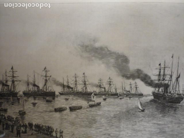 Art: BUQUES COMPA&Ntilde;IA TRANSATLANTICA GRABADO XILOGRAFICO XILOGRAFIA 1895