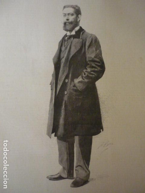 Kunst: VITAL AZA DRAMATURGO GRABADO XILOGRAFICO XILOGRAFIA 1895