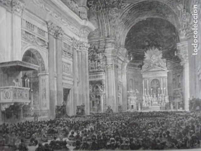 Kunst: ROMA VIERNES DE CUARESMA EN EL GES&Uacute; GRABADO XILOGRAFICO XILOGRAFIA 1895