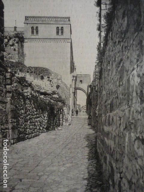 Arte: JERUSALEN VIA DOLOROSA GRABADO XILOGRAFICO XILOGRAFIA 1895