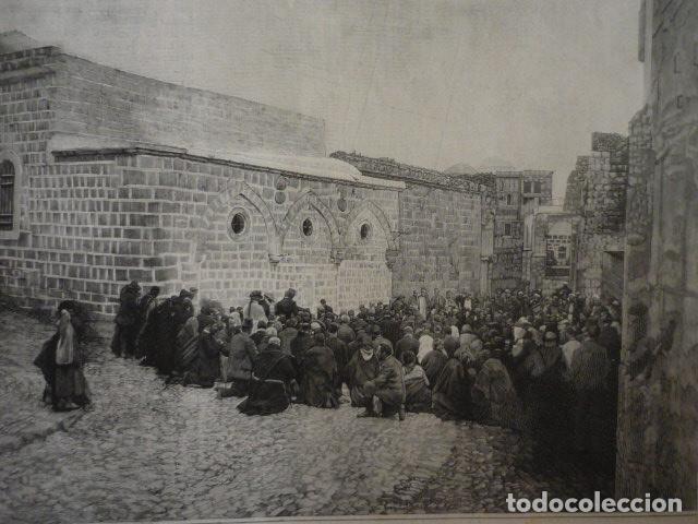 Kunst: JERUSALEN VIA DOLOROSA GRABADO XILOGRAFICO XILOGRAFIA 1895