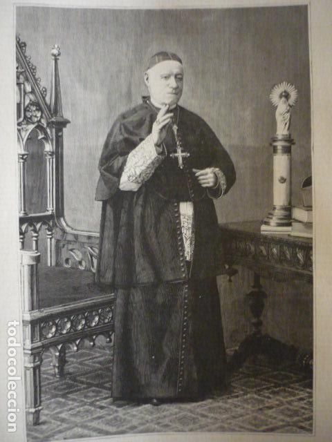 Kunst: FRANCISCO PAULA BENAVIDES ARZOBISPO DE ZARAGOZA GRABADO XILOGRAFICO XILOGRAFIA 1895