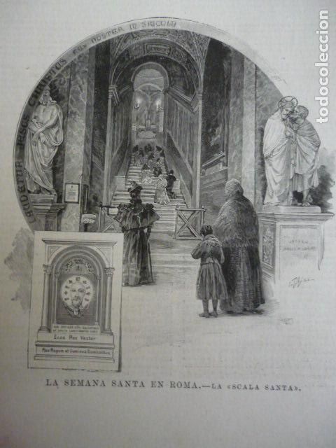 Arte: ROMA ESCALA SANTA GRABADO XILOGRAFICO XILOGRAFIA 1895
