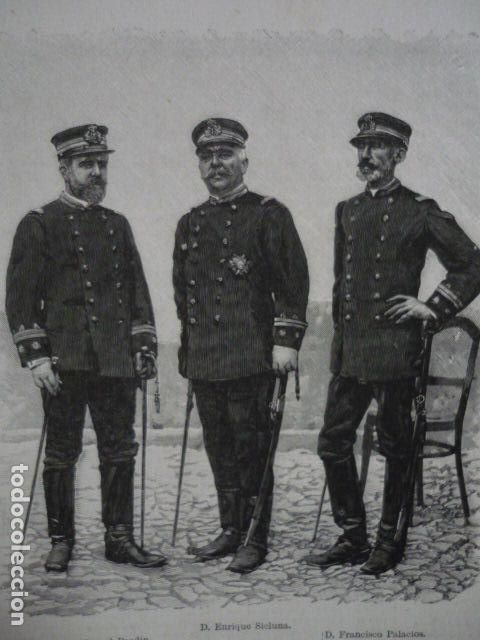 Kunst: MANUEL PAADIN ENRIQUE SIELUNA Y FRANCISCO PALACIOS MARINA GRABADO XILOGRAFICO XILOGRAFIA 1895