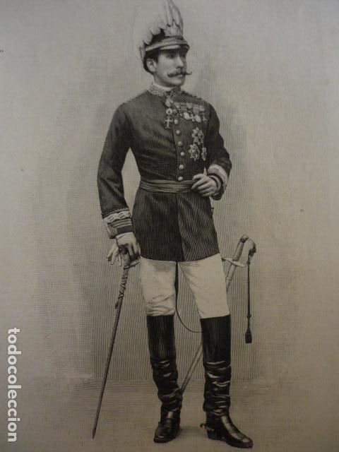 Art: RAMON ECHAG&Uuml;E JEFE DE BRIGADA EJERCITO DE CUBA GRABADO XILOGRAFICO XILOGRAFIA 1895