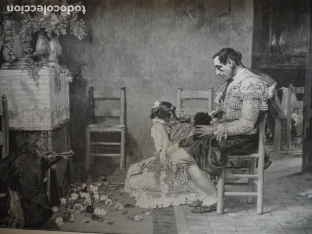 Arte: LA MUERTE DEL MAESTRO GRABADO XILOGRAFICO XILOGRAFIA 1895