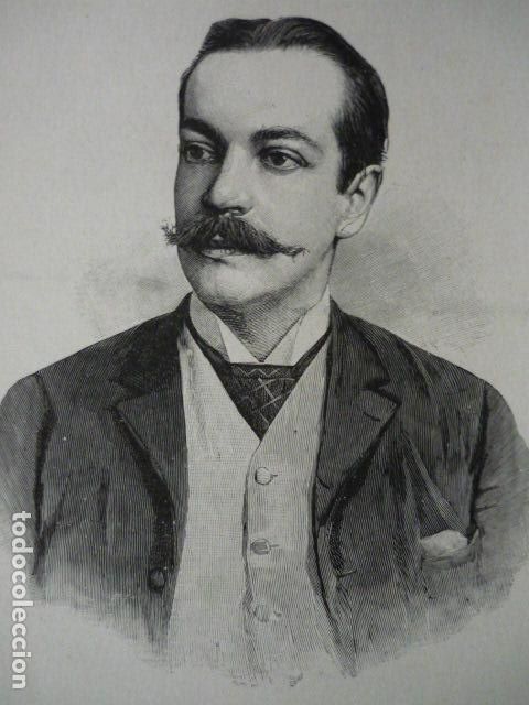 Art: FRANCISCO DU QUESNE Y ARANGO DUQUE DE QUESNE GRABADO XILOGRAFICO XILOGRAFIA 1895