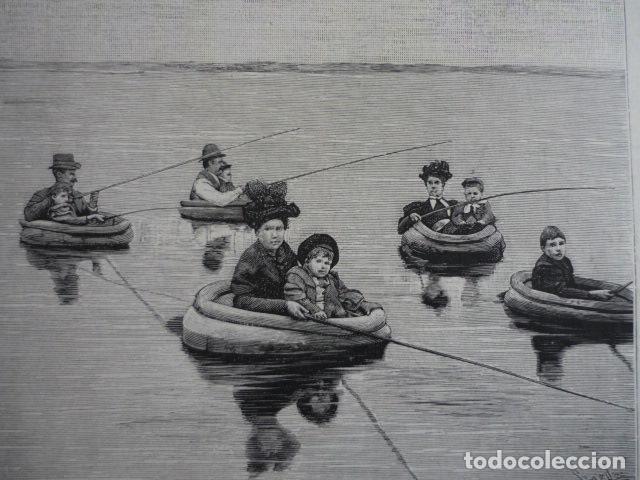 Kunst: ESTADOS UNIDOS APARATOS FLOTADORES LAYMAN GRABADO XILOGRAFICO XILOGRAFIA 1895