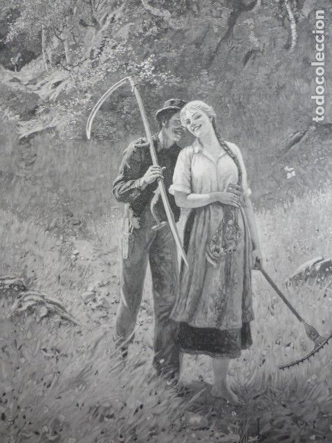 Art: LA SIEGA CUADRO DE H. DAHL GRABADO XILOGRAFICO XILOGRAFIA 1895