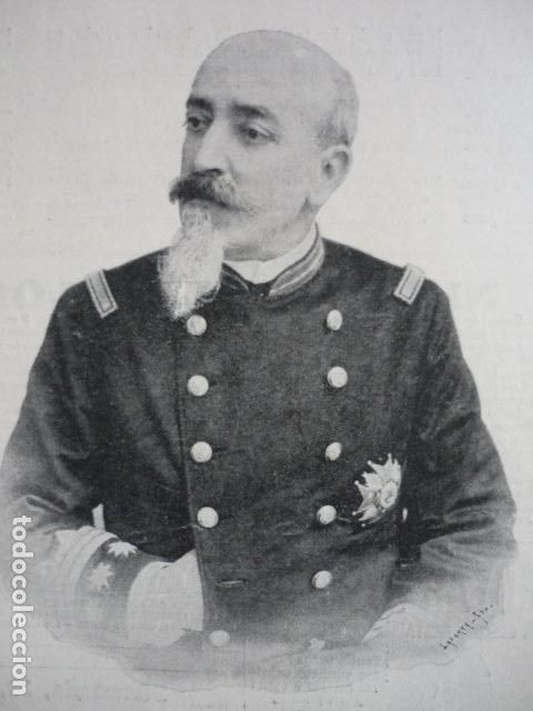 Arte: SERAFIN DE LA PI&Ntilde;EIRA CORONEL INFANTERIA GRABADO XILOGRAFICO XILOGRAFIA 1895