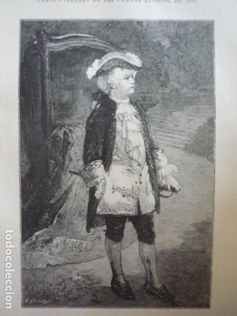 Art: EL MARQUESITO CUADRO DE MONGINOT GRABADO XILOGRAFICO XILOGRAFIA 1895