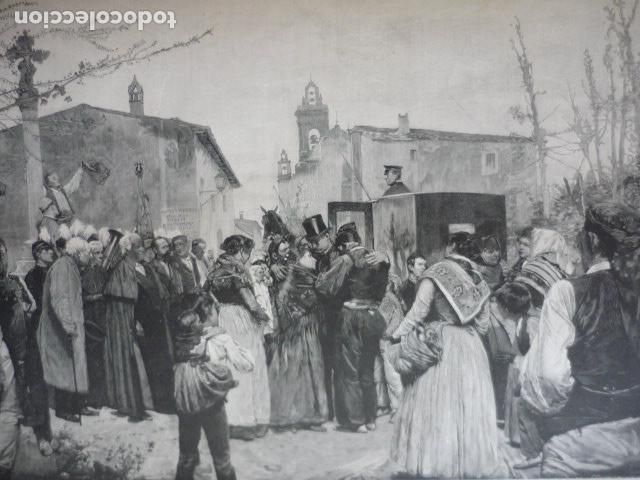 Art: LA GLORIA DEL PUEBLO VERBENA GRABADO XILOGRAFICO XILOGRAFIA 1895