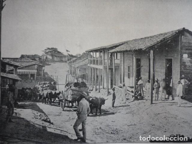 Arte: SANTIAGO DE CUBA PUEBLO DE SONGO GRABADO XILOGRAFICO XILOGRAFIA 1895
