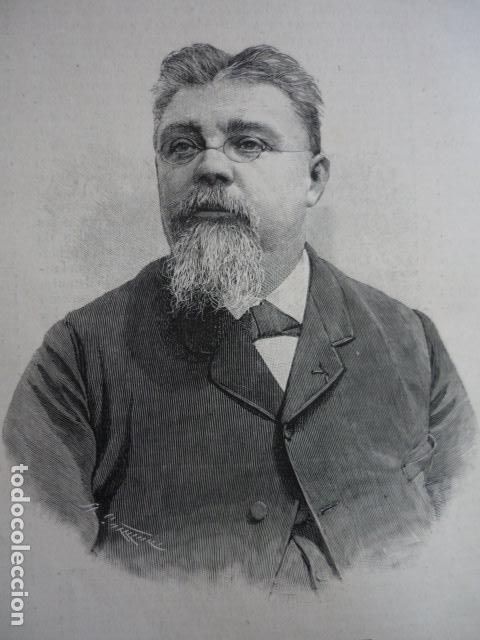 Art: ALFREDO DITTE PROFESOR DE QUIMICA GRABADO XILOGRAFICO XILOGRAFIA 1895