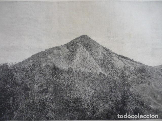 Arte: SANTIAGO DE CUBA LA GRAN PIEDRA GRABADO XILOGRAFICO XILOGRAFIA 1895