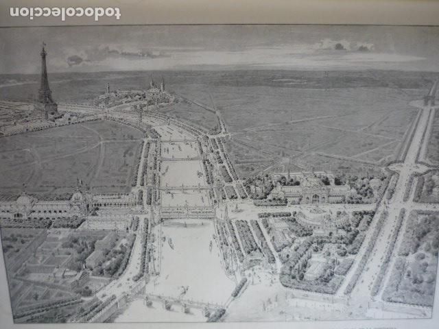 Kunst: PARIS PROYECTO EXPOSICION DE 1900 GRABADO XILOGRAFICO XILOGRAFIA 1895
