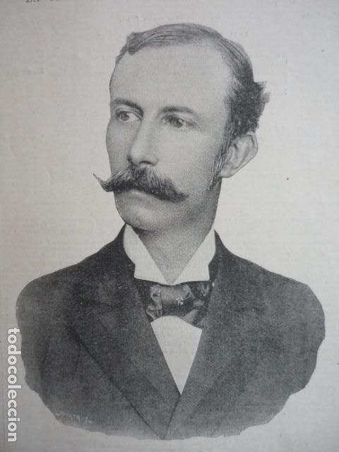 Art: JORGE MU&Ntilde;OZ SECRETARIO ESTADO GUATEMALA GRABADO XILOGRAFICO XILOGRAFIA 1895