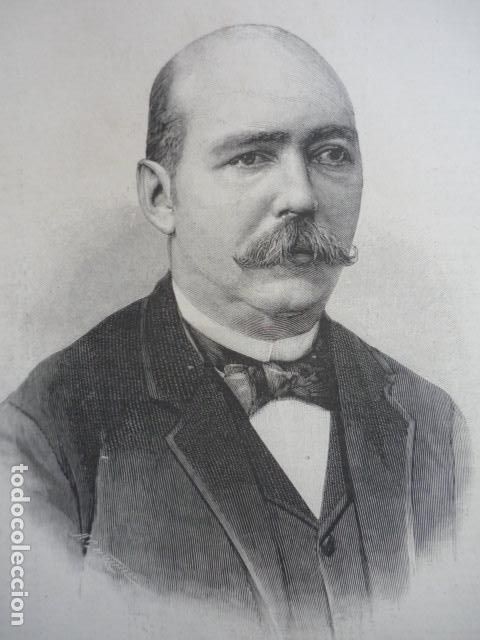 Arte: ALEJANDRO VILLAR VARELA POLITICO DE PUERTO RICO GRABADO XILOGRAFICO XILOGRAFIA 1895