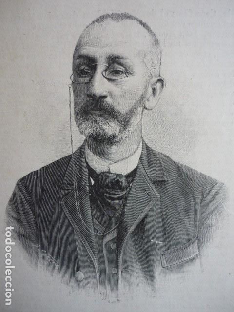 Art: FELIPE MORA AUTOR PROYECTO CANAL DE GUADARRAMA GRABADO XILOGRAFICO XILOGRAFIA 1895
