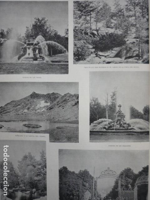 Arte: SEGOVIA LA GRANJA DE SAN ILDEFONSO FUENTES GRABADO XILOGRAFICO XILOGRAFIA 1895