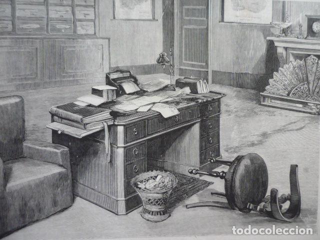 Art: PARIS DESPACHO BARON ROTHSCHILD GRABADO XILOGRAFICO XILOGRAFIA 1895