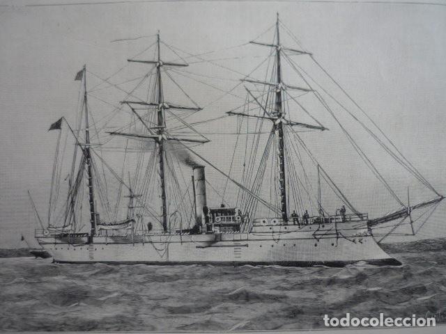 Art: CRUCERO SANCHEZ BARCAIZTEGUI GRABADO XILOGRAFICO XILOGRAFIA 1895