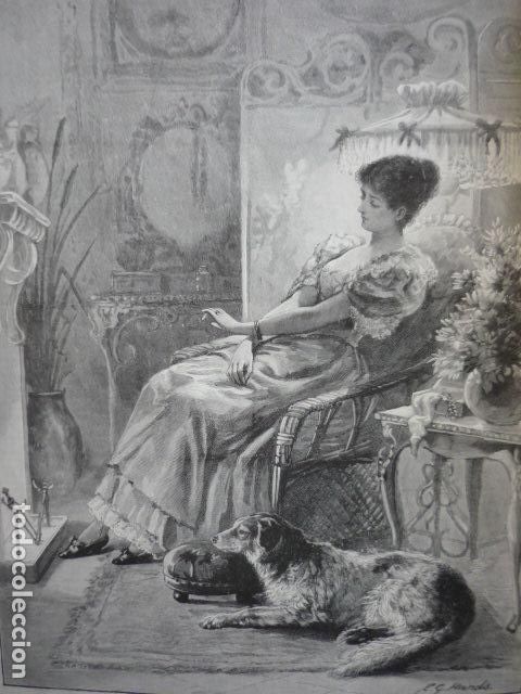 Art: EL ANILLO DE BODA GRABADO XILOGRAFICO XILOGRAFIA 1895