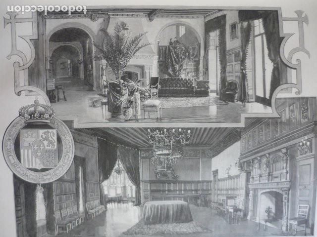 Art: SAN SEBASTIAN PALACIO DE MIRAMAR GRABADO XILOGRAFICO XILOGRAFIA 1895