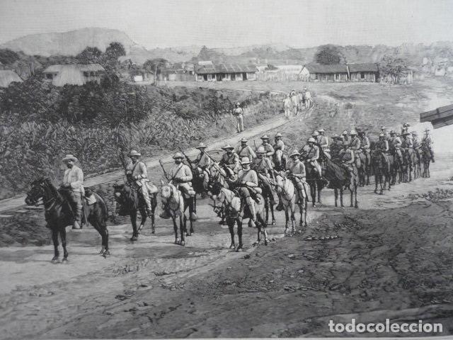 Art: GIBARA CUBA GUERRILLA MONTADA GRABADO XILOGRAFICO XILOGRAFIA 1895