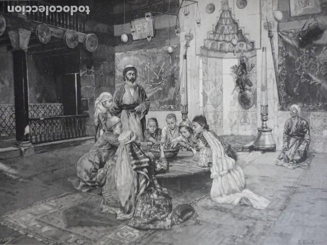 Art: SOPA CONVENTO DE DERVICHES EN SCUTARI ALBANIA GRABADO XILOGRAFICO XILOGRAFIA 1895