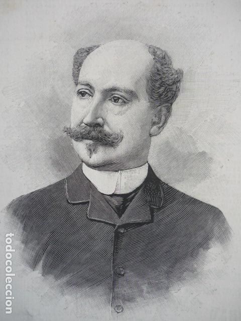 Art: EDMUNDO MAGNIER DIRECTOR DE L'EVENEMENT GRABADO XILOGRAFICO XILOGRAFIA 1895