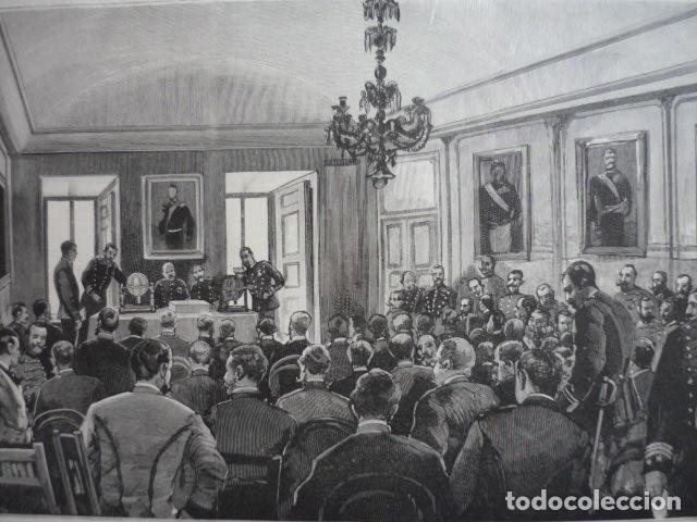 Arte: MADRID SORTEO OFICIALES PARA CUBA GRABADO XILOGRAFICO XILOGRAFIA 1895