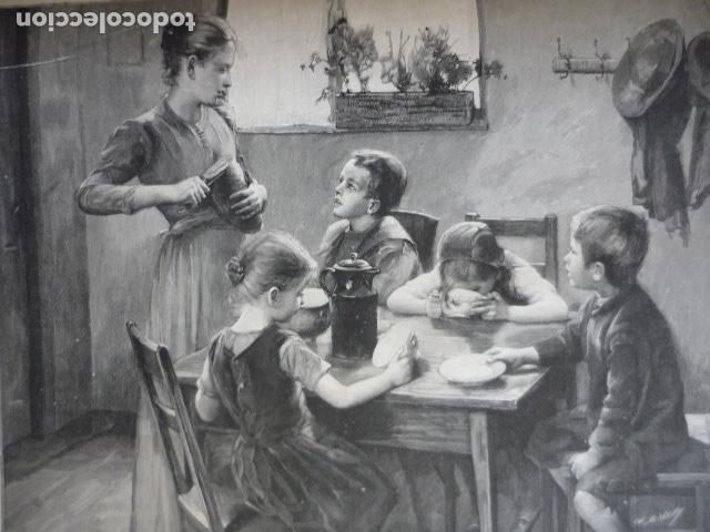 Art: PAN NUESTRO DE CADA DIA GRABADO XILOGRAFICO XILOGRAFIA 1895