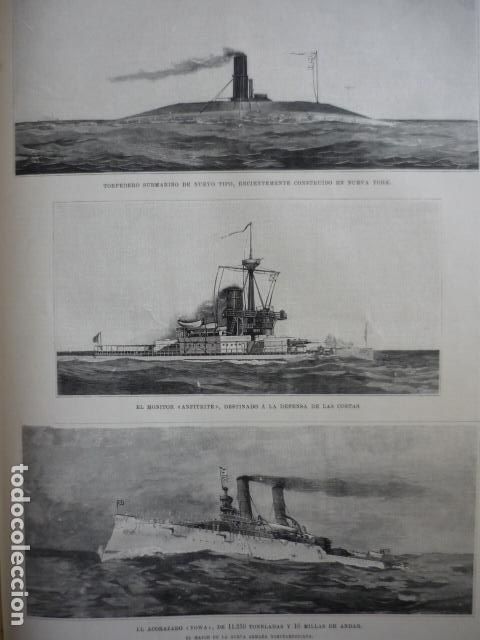 Arte: MARINA DE GUERRA DE ESTADO UNIDOS GRABADO XILOGRAFICO XILOGRAFIA 1895