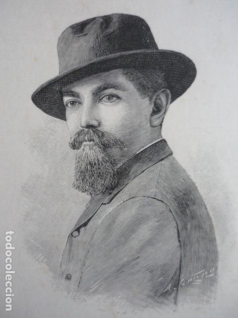 Arte: ENRIQUE COLLAZO REVOLUCIONARIO CUBANO GRABADO XILOGRAFICO XILOGRAFIA 1895