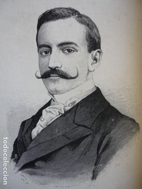 Arte: MANUEL CESPEDES REVOLUCIONARIO CUBANO GRABADO XILOGRAFICO XILOGRAFIA 1895