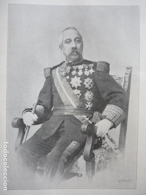 Kunst: SABAS MARIN GONZALEZ TENIENTE GENERAL GRABADO XILOGRAFICO XILOGRAFIA 1895