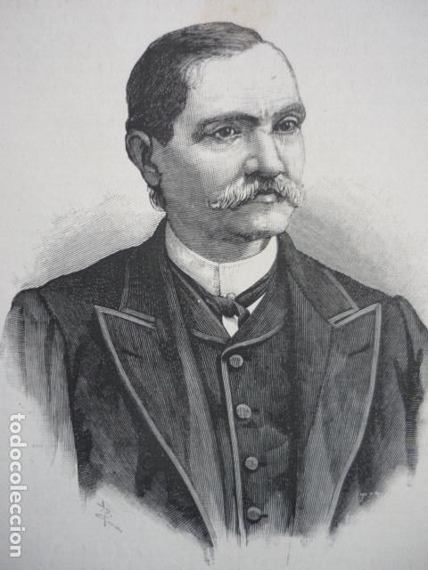 Arte: TOMAS ESTRADA PALMA GRABADO XILOGRAFICO XILOGRAFIA 1895