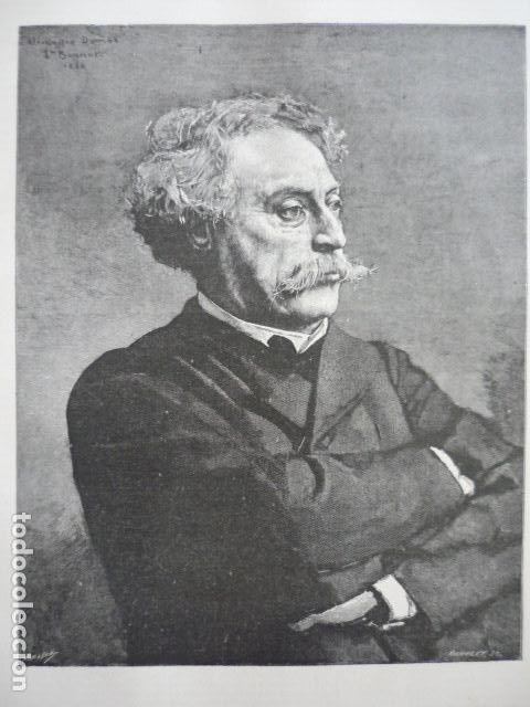 Art: ALEJANDRO DUMAS ESCRITOR GRABADO XILOGRAFICO XILOGRAFIA 1895