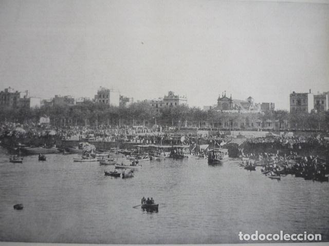 Art: BARCELONA MUELLE EMBARQUE BATALLONES PARA CUBA GRABADO XILOGRAFICO XILOGRAFIA 1895