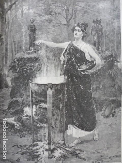 Arte: MEDEA GRABADO XILOGRAFICO XILOGRAFIA 1895