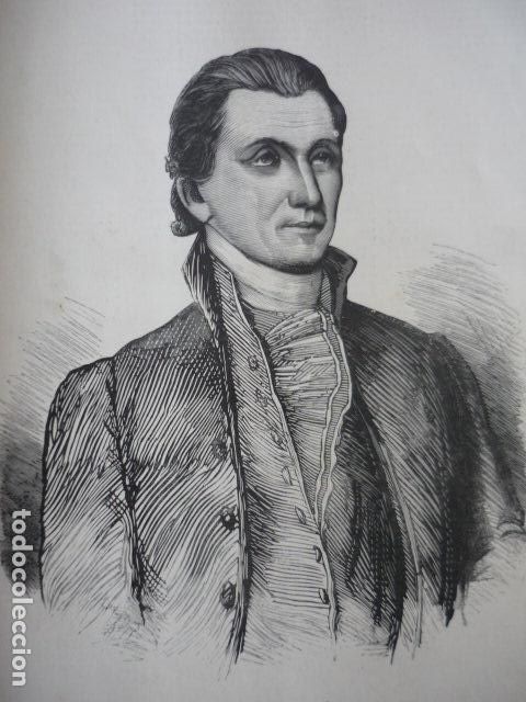 Arte: JAMES MONROE PRESIDENTE ESTADOS UNIDOS GRABADO XILOGRAFICO XILOGRAFIA 1895