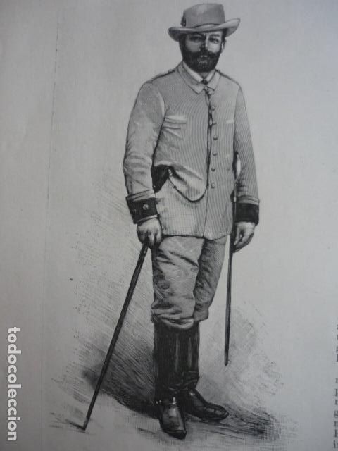 Arte: ANTERO RUBIN DE CELOS CORONEL INFANTERIA CUBA GRABADO XILOGRAFICO XILOGRAFIA 1895