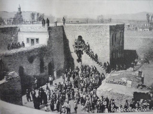 Arte: ARMENIA ERZERUM PRISIONEROS GRABADO XILOGRAFICO XILOGRAFIA 1895