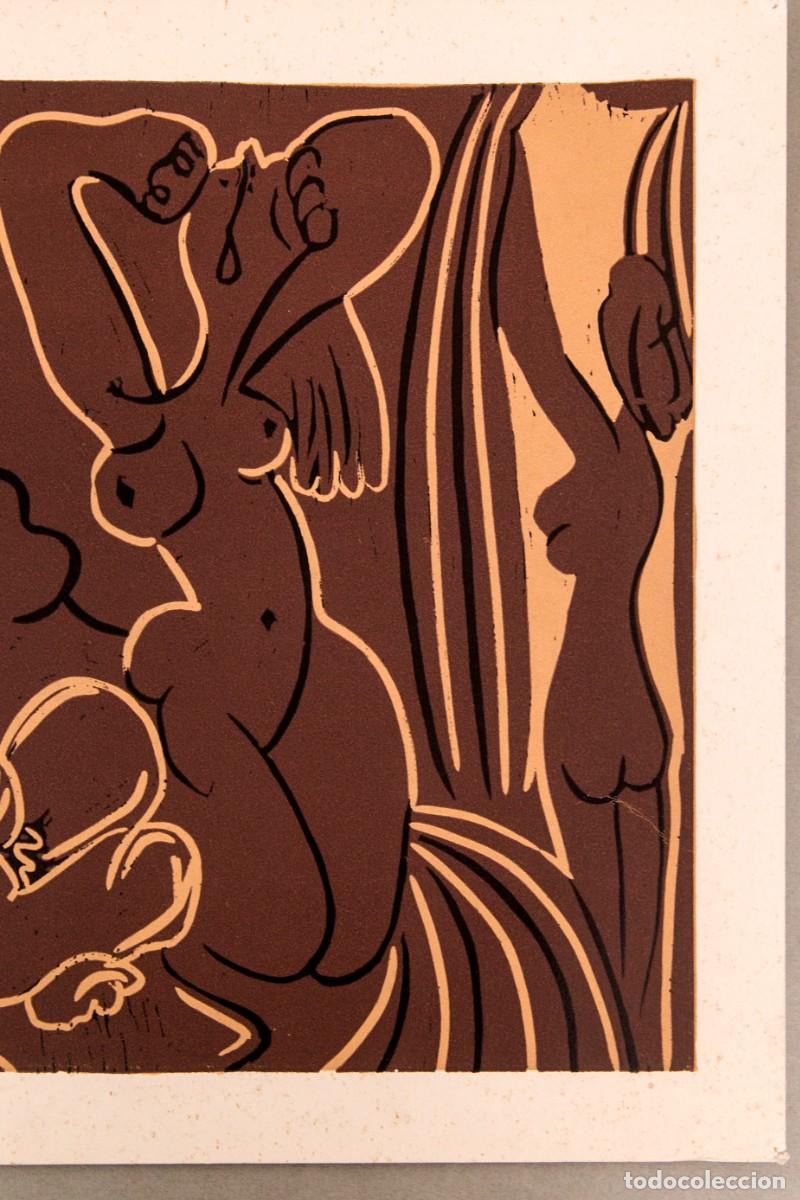 Arte: PICASSO - LINOGRABADO - 1962 - Foto 3